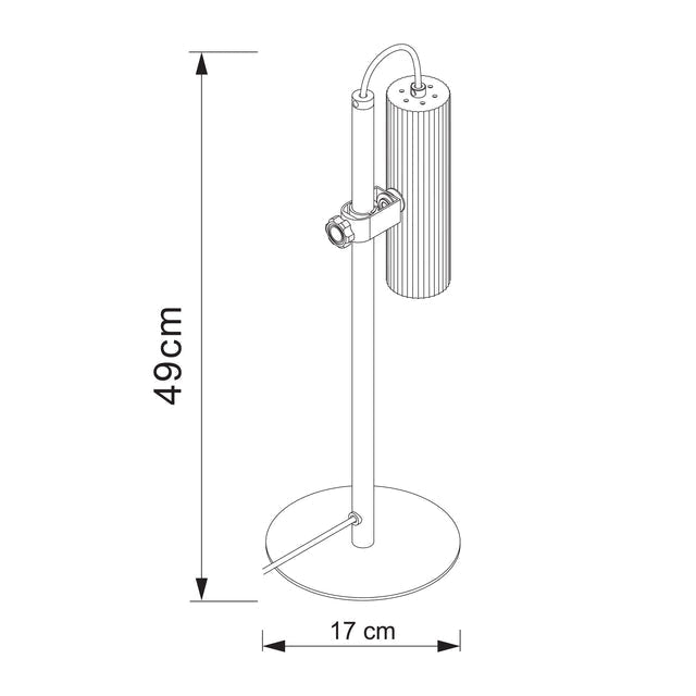 Tara Table Lamp with Adjustable Head Matte Black