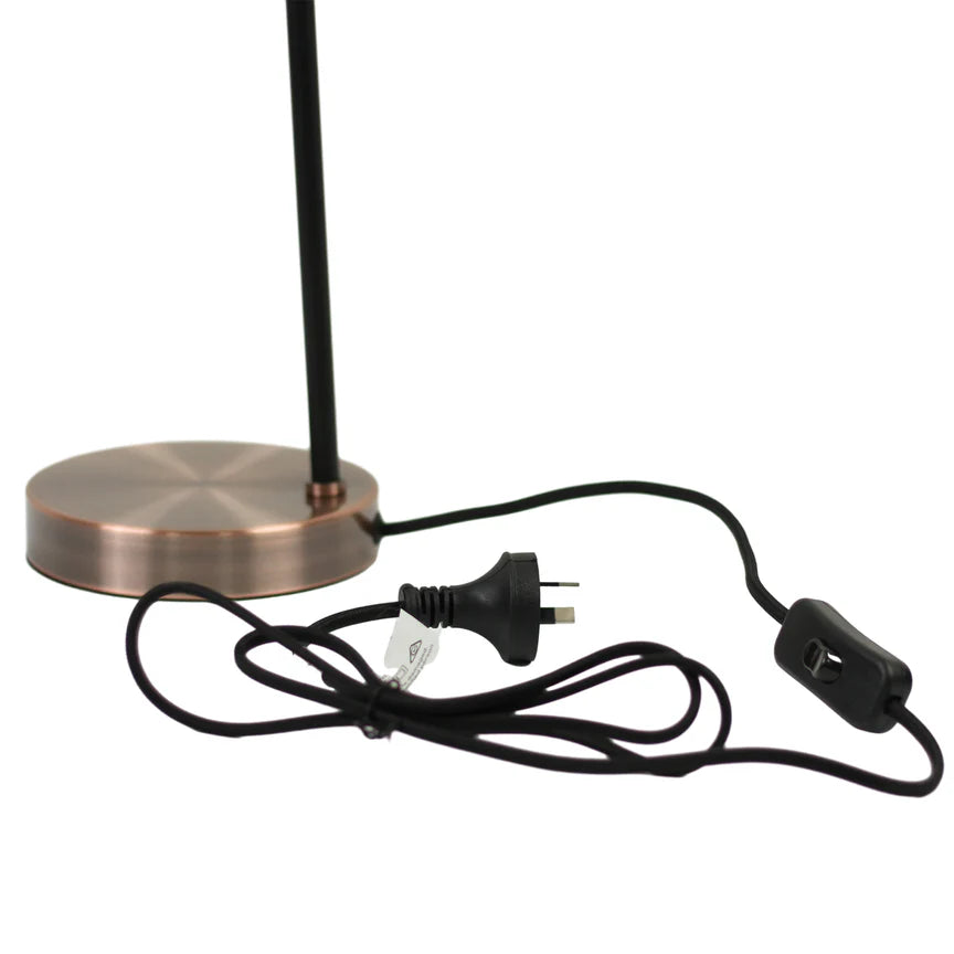 Conea Table Lamp Antique Copper & Smoky