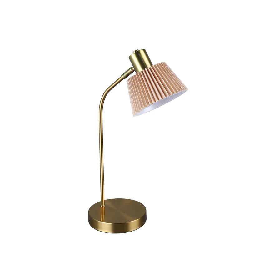 Ruston Table Lamp Brass & Khaki
