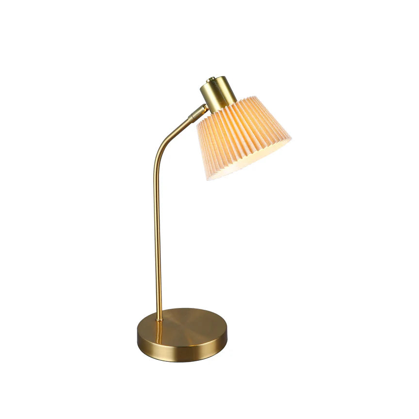 Ruston Table Lamp Brass & Khaki