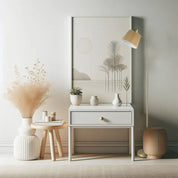 Ruston Floor Lamp Brass & Khaki