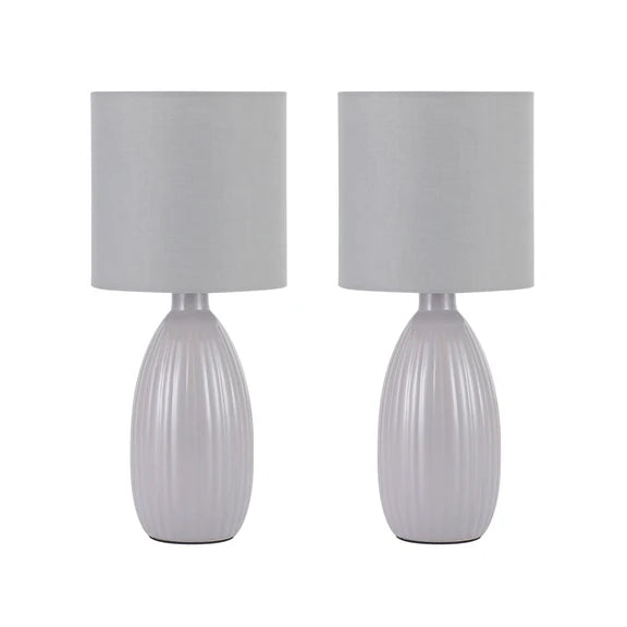 Nora Set of 2 Table Lamp Grey