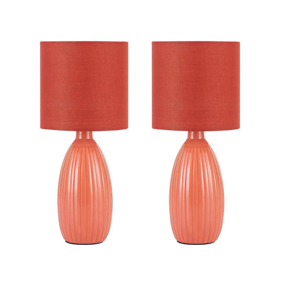 Nora Set of 2 Table Lamp Coral