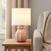 Blossom Set of 2 Table Lamp Blush Pink & White