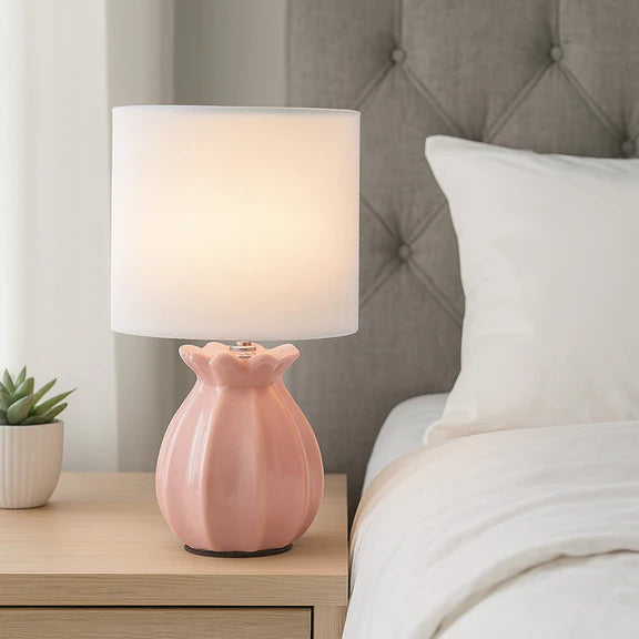 Blossom Set of 2 Table Lamp Blush Pink & White