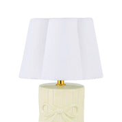 Miri Ribbon Bow Table Lamp Creamy Green & White