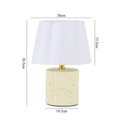 Miri Ribbon Bow Table Lamp Creamy Green & White