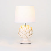 Tasha Artichoke Set of 2 Table Lamp White & Natural