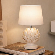 Tasha Artichoke Set of 2 Table Lamp White & Natural