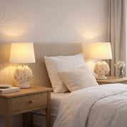 Tasha Artichoke Set of 2 Table Lamp White & Natural