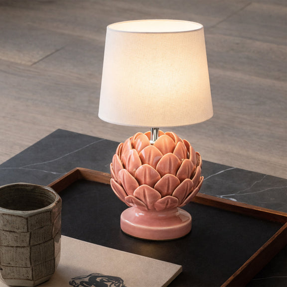 Tasha Artichoke Set of 2 Table Lamp Ivory & Natural