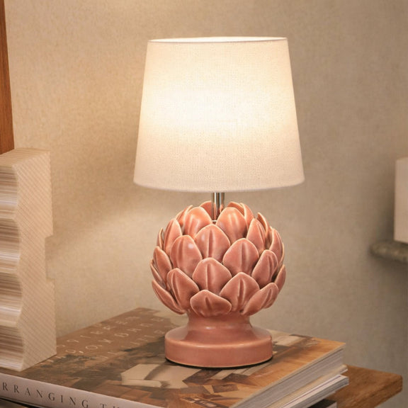 Tasha Artichoke Set of 2 Table Lamp Ivory & Natural