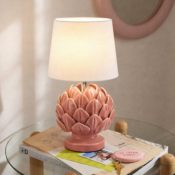 Tasha Artichoke Set of 2 Table Lamp Ivory & Natural