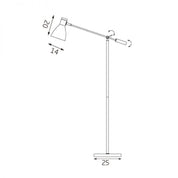 Scandinavian Adjustable Floor Lamp in Black