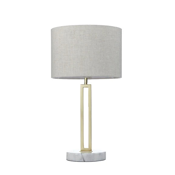 Margleus Metal Table Lamp with Marble Base