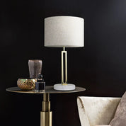 Margleus Metal Table Lamp with Marble Base