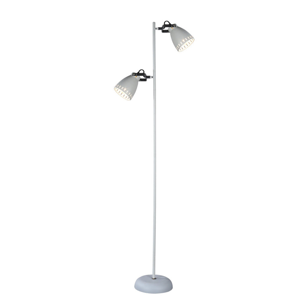 Audrey 1 Light Floor Lamp White