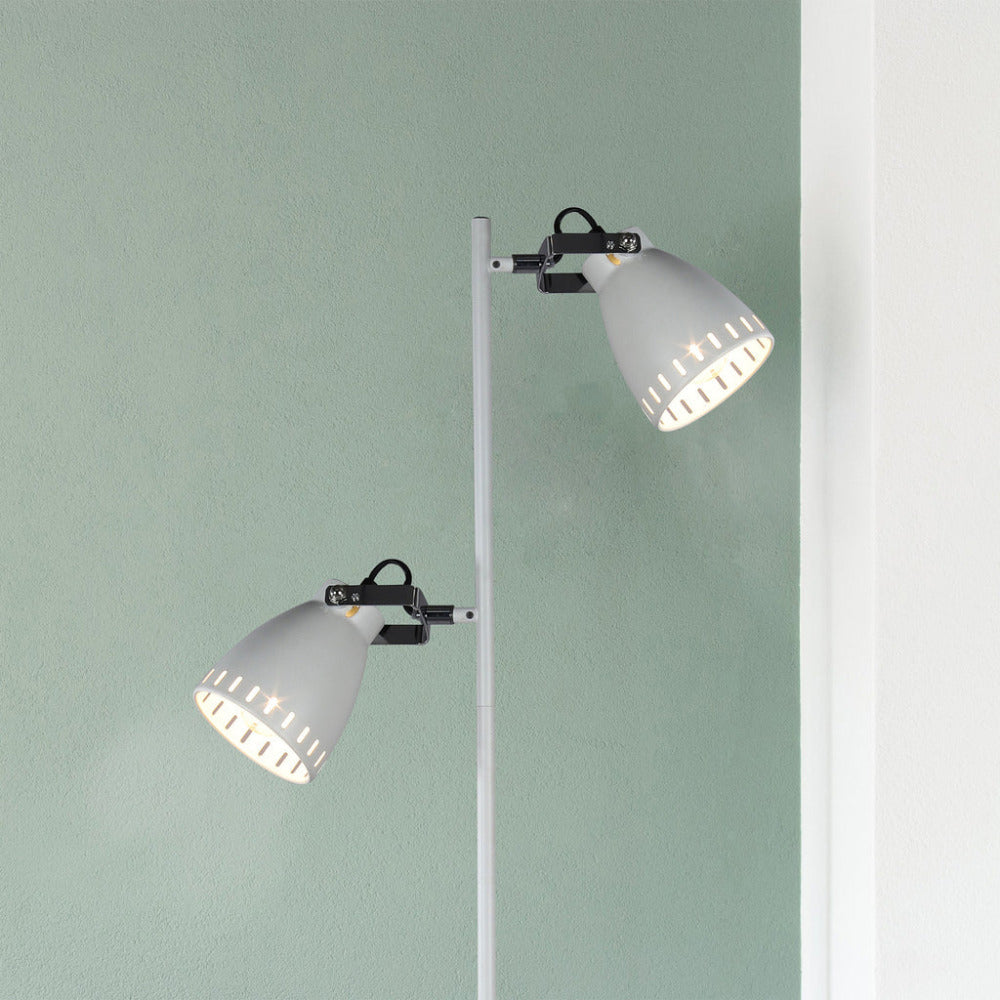 Audrey 1 Light Floor Lamp White