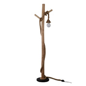 Lea 1 Light Floor Lamp Black & Natural