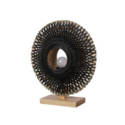 Yvonne 1 Light Table Lamp Black & Natural