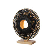 Yvonne 1 Light Table Lamp Black & Natural