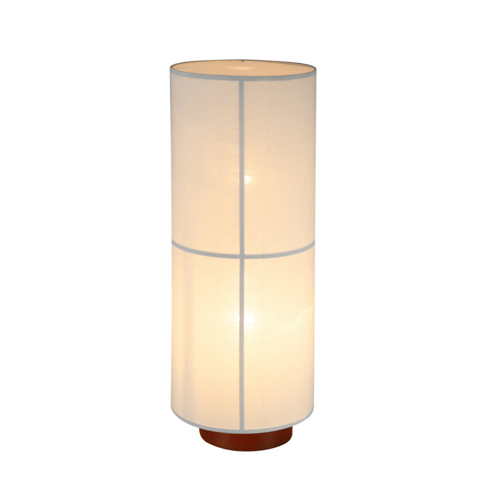 Ailsa 2 Light Linen Floor Lamp White