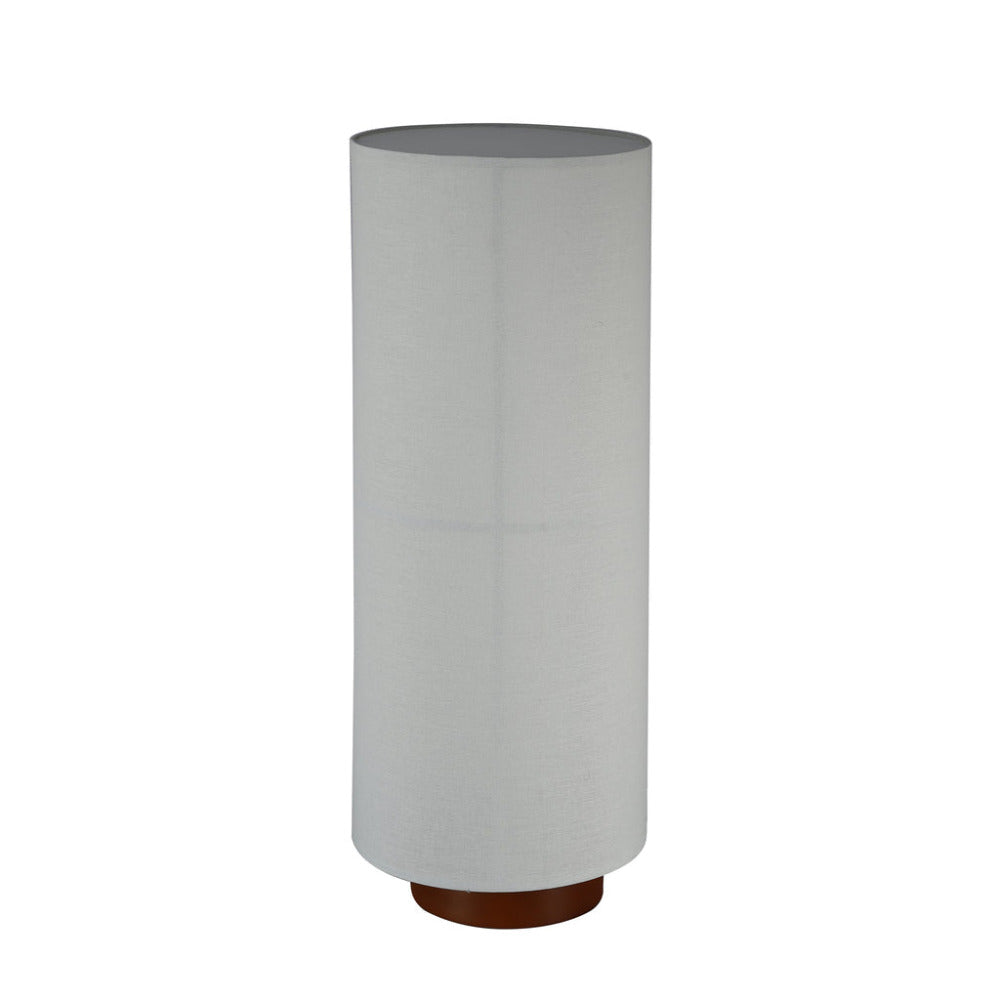 Ailsa 2 Light Linen Floor Lamp White