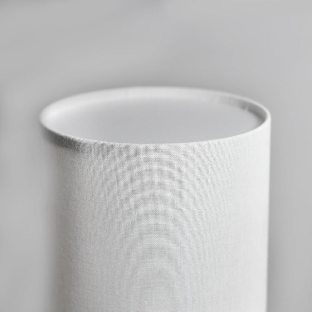 Ailsa 2 Light Linen Floor Lamp White