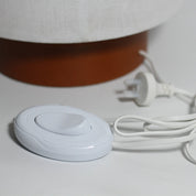 Ailsa 2 Light Linen Floor Lamp White