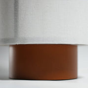 Ailsa 2 Light Linen Floor Lamp White