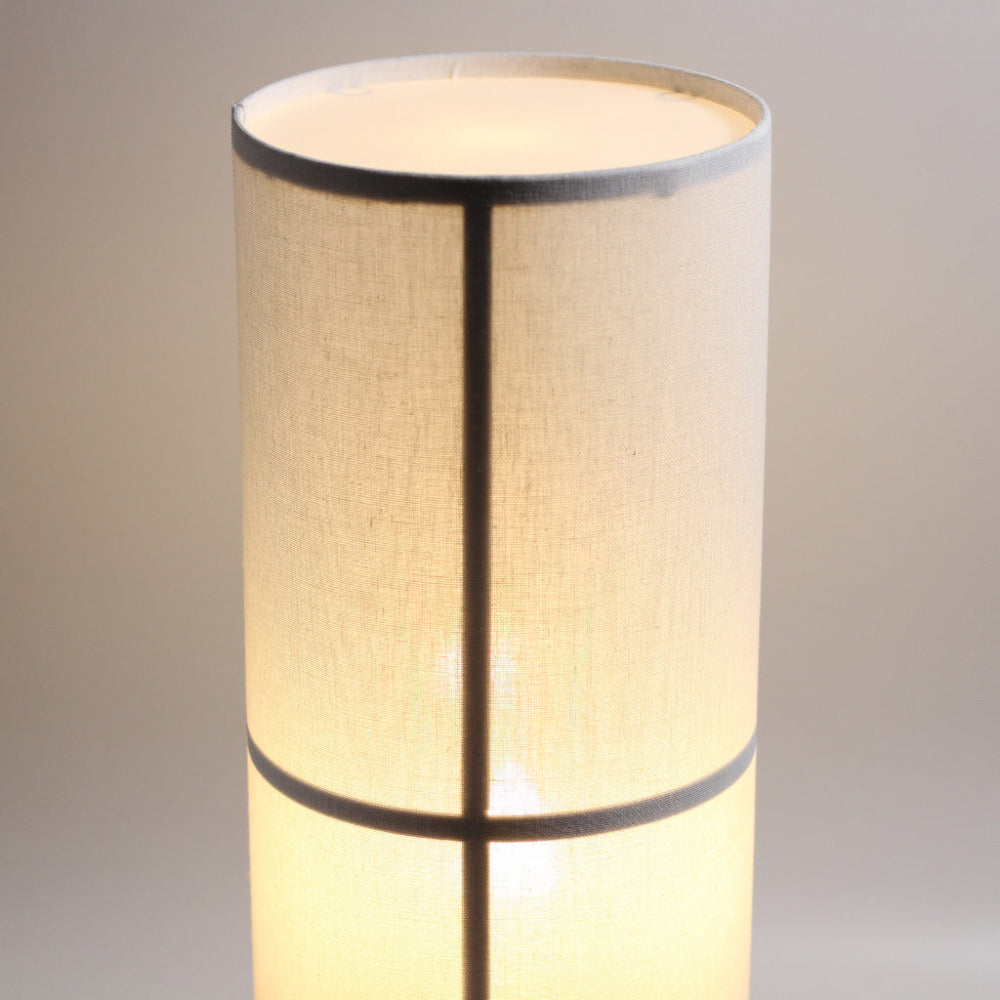 Ailsa 2 Light Linen Floor Lamp White