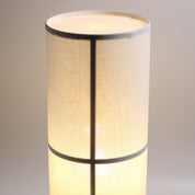 Ailsa 2 Light Linen Floor Lamp White