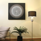 Murano 1 Light Floor Lamp Pewter