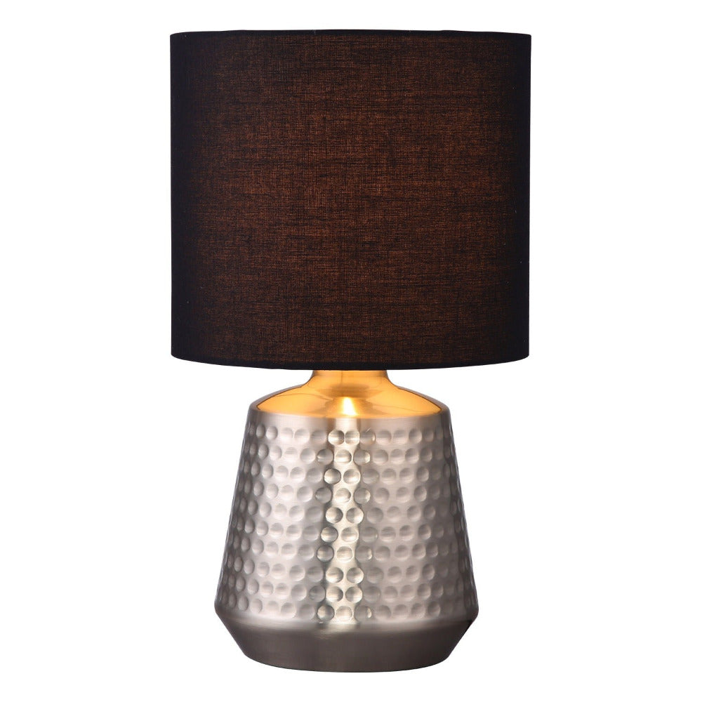 Hyde Table Lamp Satin Chrome Iron