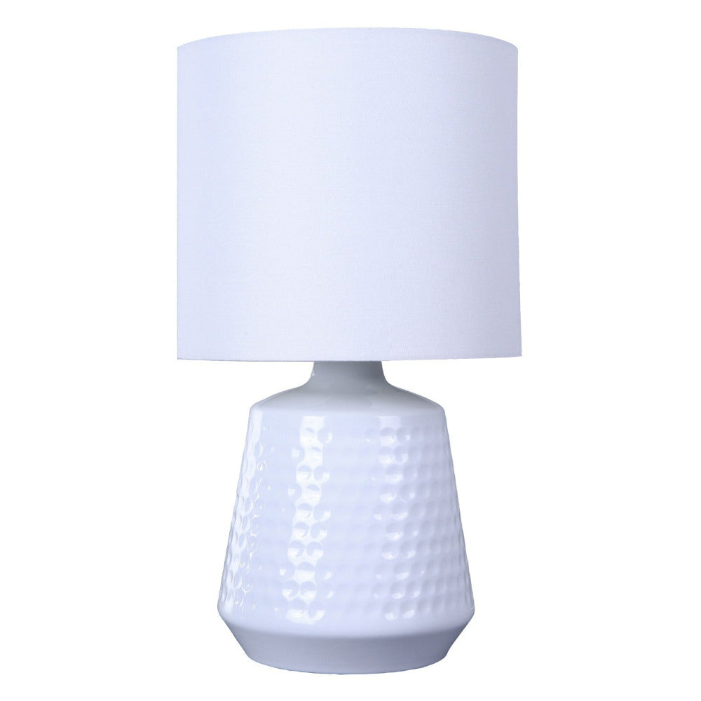 Hyde Table Lamp White Iron