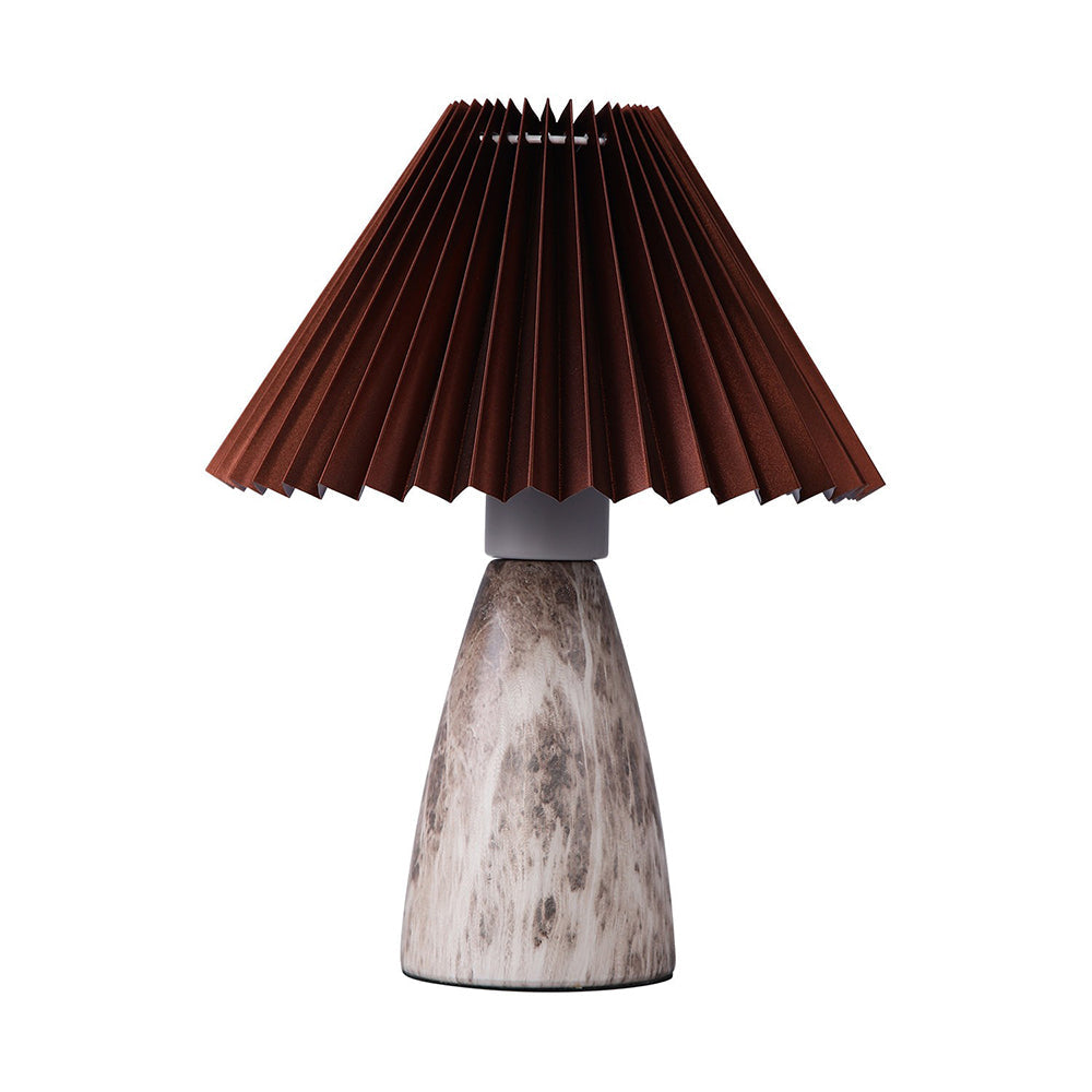 Navia Table Lamp Brown Fabric