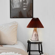 Navia Table Lamp Brown Fabric
