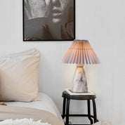Navia Table Lamp Grey Fabric