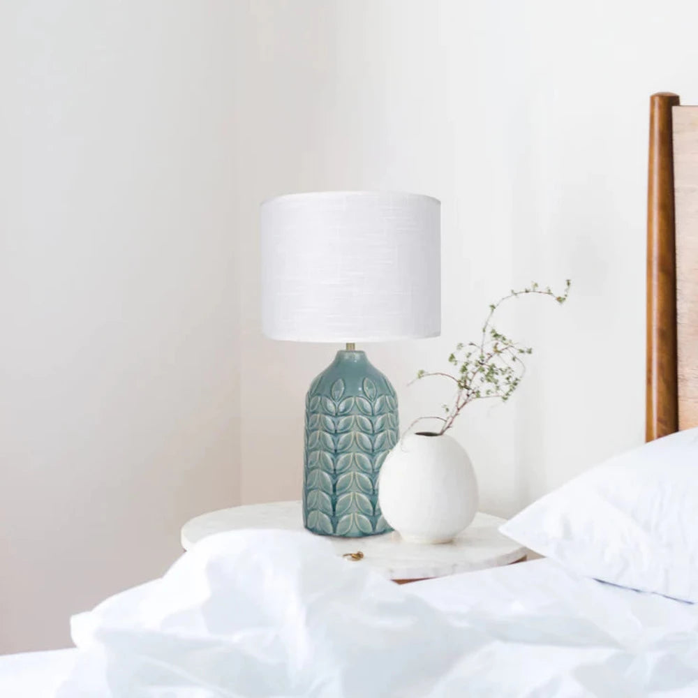 Bloom Table Lamp Blue Ceramic