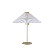 Peck Pleated Table Lamp White Metal