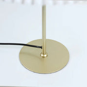 Peck Pleated Table Lamp White Metal