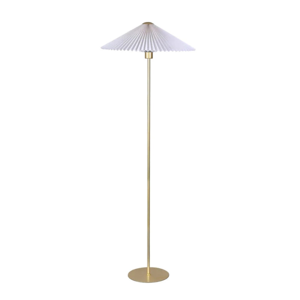 Peck Pleated Floor Lamp White Metal
