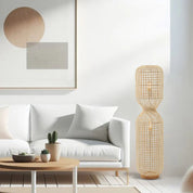 Twirla Large Floor Lamp White & Natural