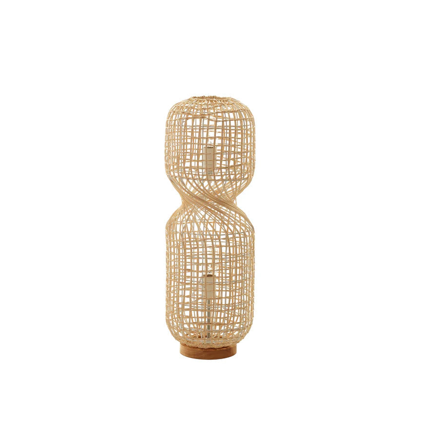 Twirla Small Floor Lamp White & Natural