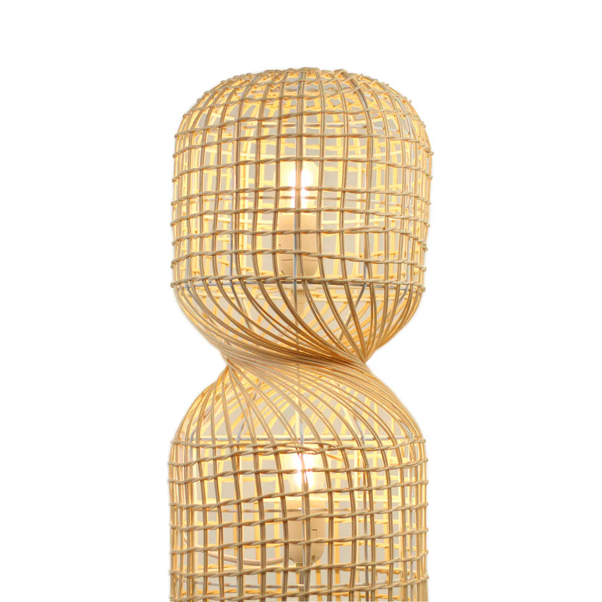 Twirla Small Floor Lamp White & Natural