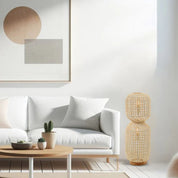 Twirla Small Floor Lamp White & Natural