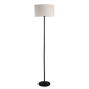 Linea Floor Lamp Matt Black & Linen