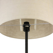 Linea Floor Lamp Matt Black & Linen