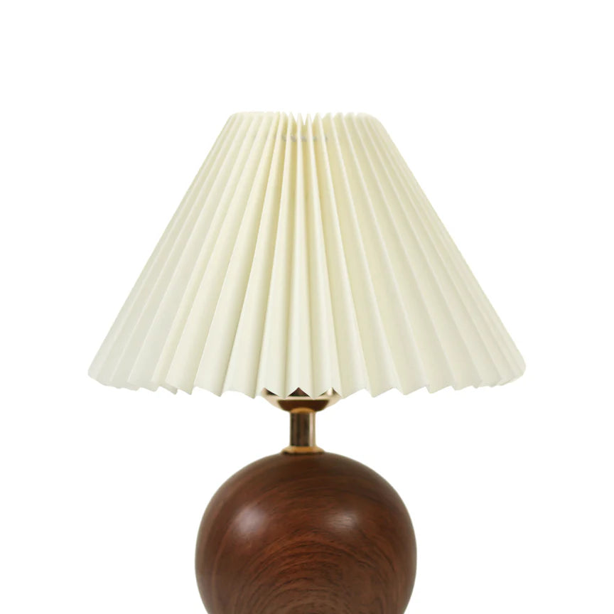 Orbelle Table Lamp Walnut & Beige