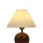 Orbelle Table Lamp Walnut & Beige
